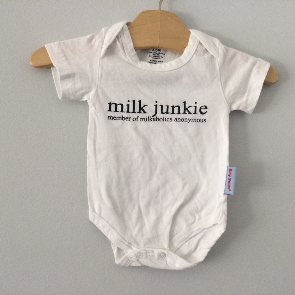 Silly Souls Milk Junkie Body Suit 3-6M